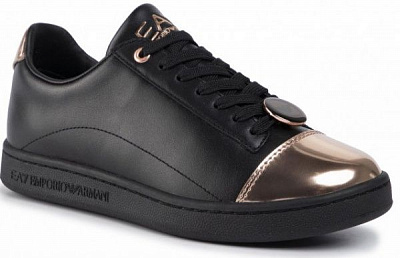 Кросівки EA7 LEATHER_SNEAKER X8X042-XK074-A981 р.6,5 чорний