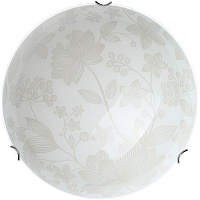 Светильник настенно-потолочный Декора Флора 2x60 Вт E27 белый с рисунком 24290 gl 