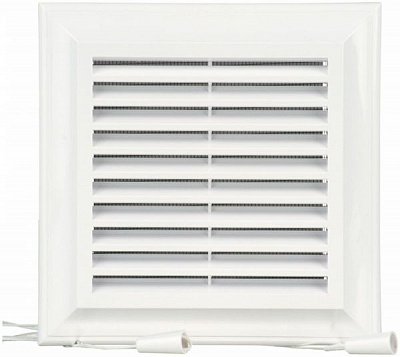 Решетка Blauberg Decor 180x180R пластик белый 