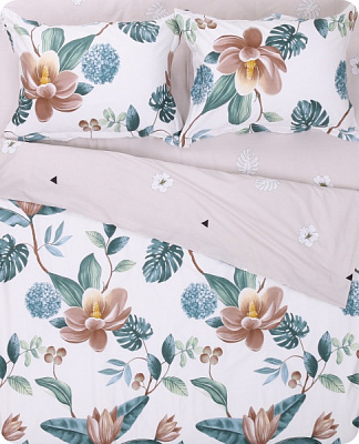 Комплект постельного белья Лотос 1,5 бежевый Homeline 