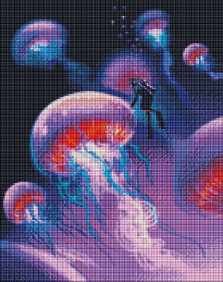 Алмазная мозаика Исследуя океан 40х50 см Идейка 