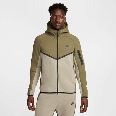 Джемпер Nike M NK TCH FLC FZ WR HOODIE HV0949-222 р.S хакі
