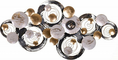 Декор настінний Holly-hox 134,6x68,6 см сіро-золотистий