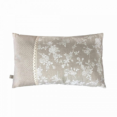 Подушка декоративна ШАЛЕ Троянди з горохом 33x55 см La Nuit