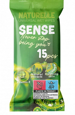 Вологі серветки Naturelle Sense 15 шт.