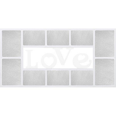 Колаж Love на 10 фото, білий SM00527 13х18/10x15 см білий