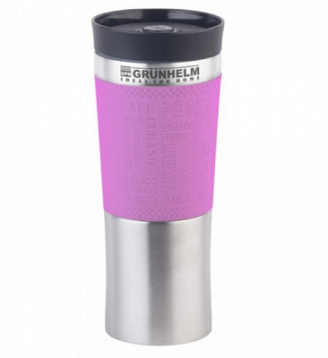 Термочашка GTC701 / 702 408 мл сиреневый с серым Grunhelm