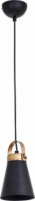 Люстра подвесная Luminex Atos 7756 1x60 Вт E27 черный/латунь 