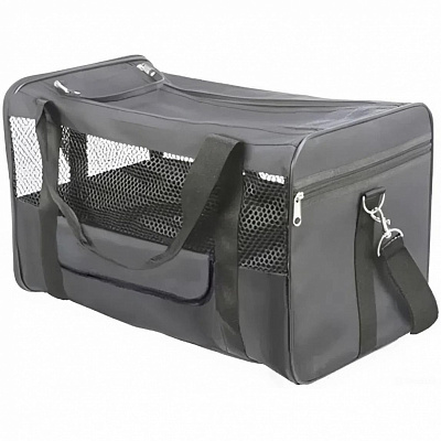 Сумка-переноска AnimAll м'яка для котів та дрібних порід собак, колір сірий