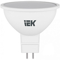 Лампа светодиодная IEK ECO 7 Вт MR16 матовая GU5.3 220 В 3000 К 
