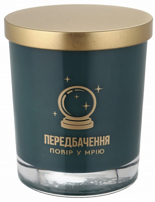 Свеча в стакане с предсказанием аромат эскада 