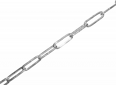 Цепь длиннозвеньевая 3 мм 1 м оцинкованная DIN 5685 С