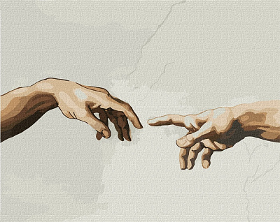 Картина по номерам Создание Адама ©Микеланджело 40х50 см Ideyka