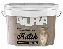 Декоративна штукатурка моделювальна Aura Antik марморіно, травертин 15 кг білий