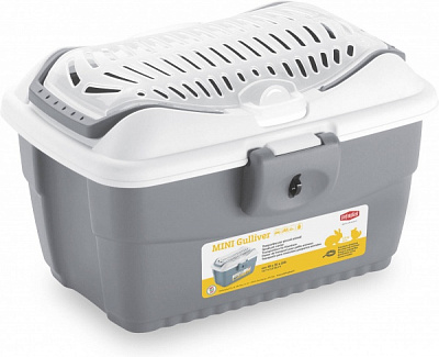 Переноска Stefanplast Mini Gulliver 40х30х24 см (білий/сірий)
