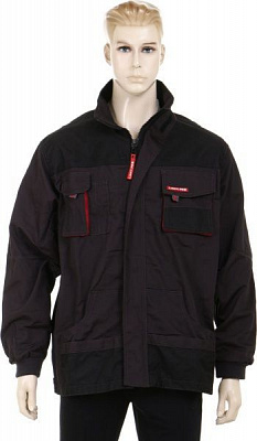 Куртка Lahti Pro LPBR0150 Куртка розмір M (50см) на: ріст 170-176см, об'єм грудей 96-104см, об'єм талії 82-86см LAHTI PRO р. M рост 3-4 LPBR0150 черно-красный