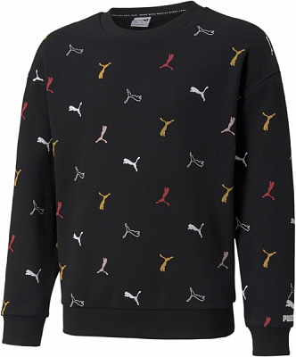 Світшот Puma Classics Graphics Crew 58928901 р. 128 чорний