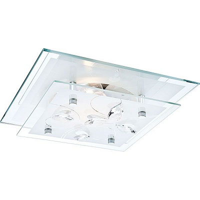 Світильник настінно-стельовий Globo Jasmina 40408-2 2x40 Вт E27 білий/хром