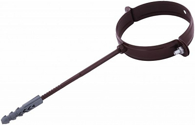 Кронштейн трубы металлический Сяйво L=160 мм D=100 мм коричневый 
