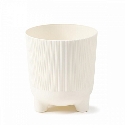 Вазон пластик ARIA jumper круглий кремовий 2,4 л Ламела (9742264)