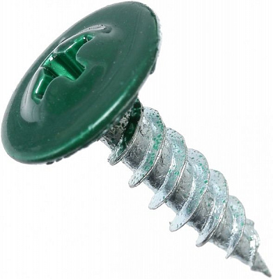 Саморез с прессшайбой острый 4.2x16 мм 250 шт зеленый RAL 6005 EXPERT FIX