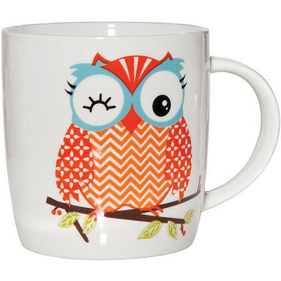 Чашка Сова 415 мл помаранчева 21-272-010 Keramia
