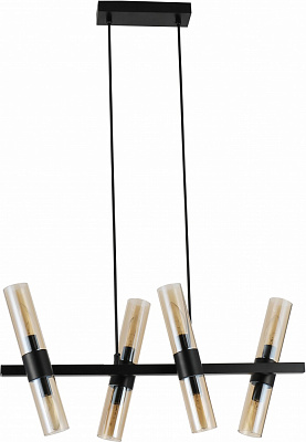 Люстра підвісна Sensio Borealis 8x40 Вт E14 чорний/амбер ALG-74783/8L