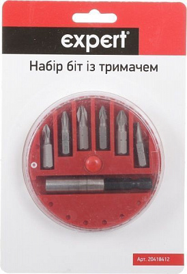 Набір біт Expert з тримачем 7 шт.