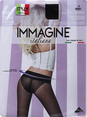 Колготки женские Immagine Free 20 Den Nero р. 4 черный 1 шт. 