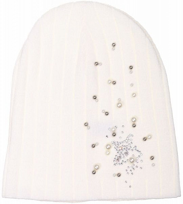 Шапочка детская для девочки Kraft+ 9502 р.50-52 молоко 