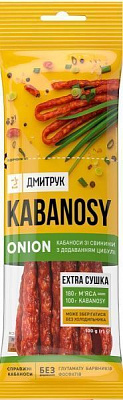 Снеки ДМИТРУК Kabanosy свинина з цибулею 100 г