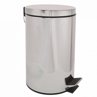 Відро для ванної AlexValex з педаллю 12 л, нержавіюча сталь