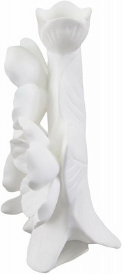 Подсвечник белая фарфоровый вишневое соцветие 13x10,5 см Enesco