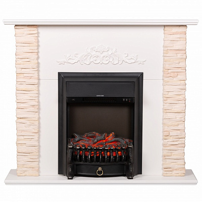 Камінокомплект ASTRA FLAME Ларнака cream + HORTON BLACK