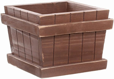 Кашпо дерев'яне Elsa Maxi квадратний 6,8л коричневий (der-2 кор)