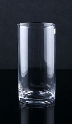 Ваза стеклянная прозрачная 20х10