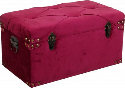 Скриня-пуф Art&Crafts Велюр 64х35х33 см винний