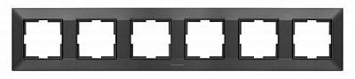 Рамка Panasonic Arkedia Slim 6-местная горизонтальная дымчатый 480500144