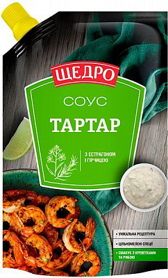 Соус майонезный ТМ ЩЕДРО Тартар 30% д/п 4823097401330 200 г