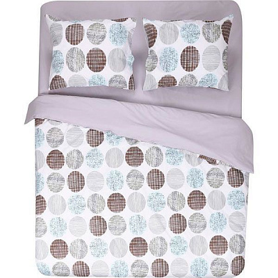 Комплект постельного белья двуспальный Раунд разноцветный