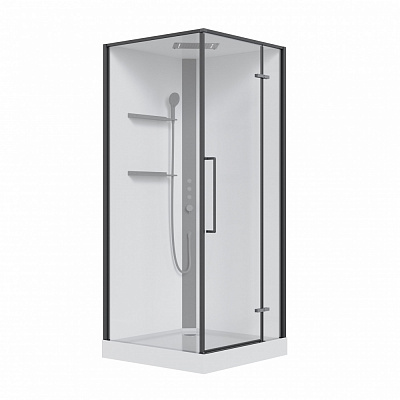 Гидромассажный бокс Koller Pool Optima 90×90×215 см, чёрный