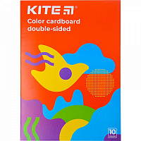 Набір картону двосторонній (10 арк./10 кольорів) А4 K22-255-2 KITE