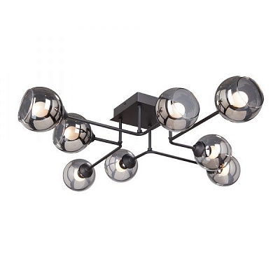 Люстра потолочная Vitaluce 8x40 Вт E27 черный V4795-1/8PL 