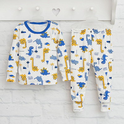 Пижама для мальчиков Blanka Дино р.116 бежевый 110316 