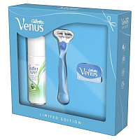 Подарунковий набір для жінок Gillette бритва Venus Smooth + 2 касети + гель для гоління Satin Care