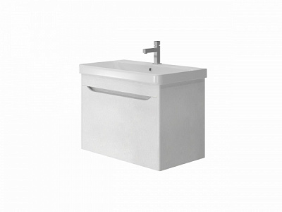 Тумба подвесная Botticelli Livorno - 80 структурный белый с умывальником Luxury-80