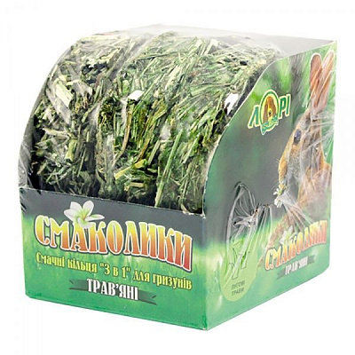 Ласощі Лорі для гризунів Трав’яні кільця 3 в 1