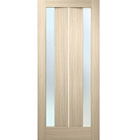 Дверь межкомнатная ОМиС Стелла 70 см дуб беленый со стеклом