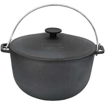 Казан походный Biol 6 л чугунный с крышкой 0706