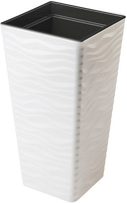 Горшок пластиковый Form Plastic Сахара Слим Квадро-40 квадратный 77,5л белый (3970-011) 